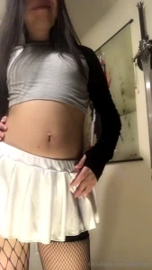 My skirt barely covers my bubble butt