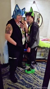 Just a little twink puppy bf and his giant sleepy wolf bf should i