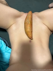 Have you ever seen a girl inserting a sweet potato into her needy part 2