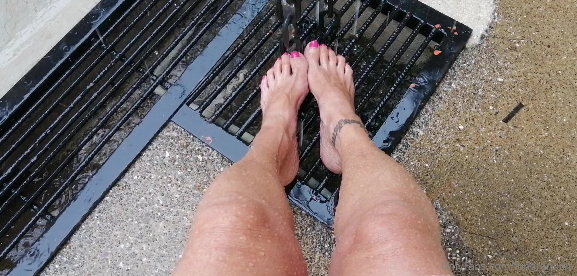 Wank to the sound of the tropical rain splashing on my feet for the part 1 