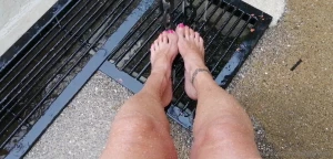 Wank to the sound of the tropical rain splashing on my feet for the part 1