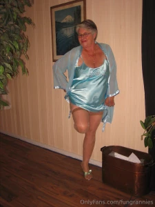 Sexy hot mama in her blue satin negligee waiting for you i need to part 1