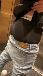In the elevator at work
