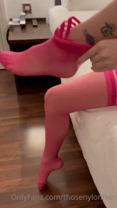 Gigirouge slipping into some stockings part 1