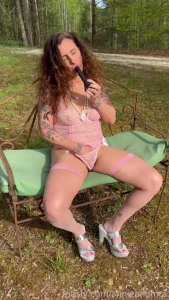 Annie couldn t resist a little outdoor fun part 3