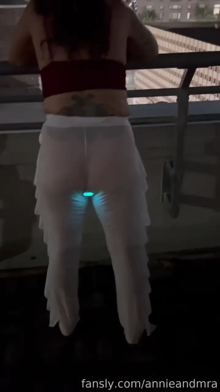 The time i had annie wear her led plug out on the rooftop of our hotel 