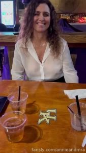 I required annie to remove her panties at the bar last night she didn