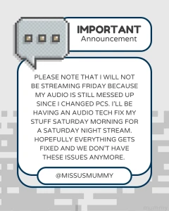 No friday stream - this is why hopefully i ll see ya ll saturday pray