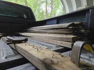 Prepping reclaimed wood for an upcoming project didn t cost money but part 2