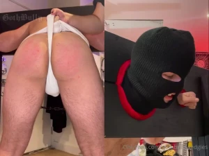 Stockade wedgie spanking for this college boy