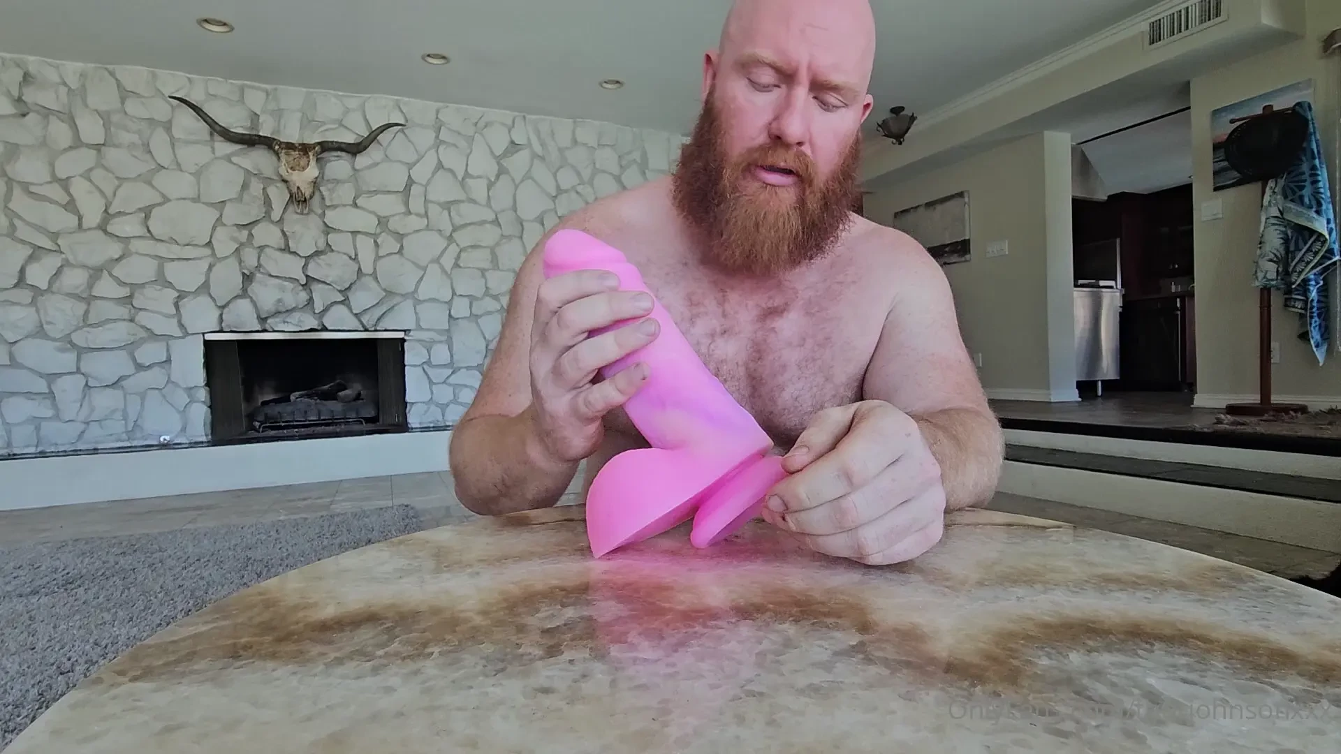 I sold this toy to a fan a new owner is now using the same pink dong 