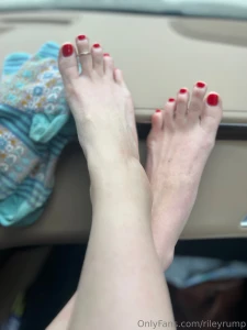 Propping up my sweaty feet after taking them out of my socks and boots