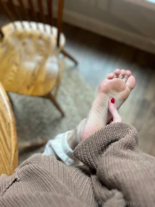 Holding up my sole for you to lick how would you show your devotion