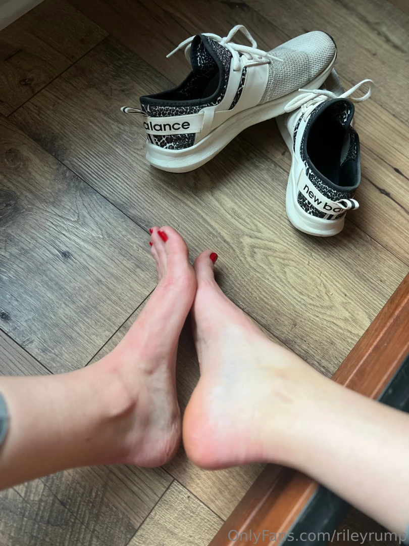 Feet freshly out of my tennis shoes after an intense sweaty workout part 3 