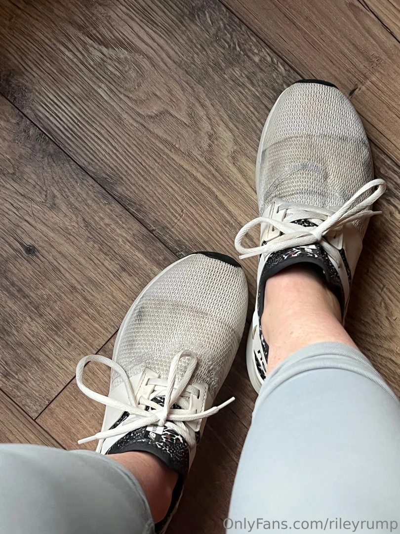 Feet freshly out of my tennis shoes after an intense sweaty workout part 1 