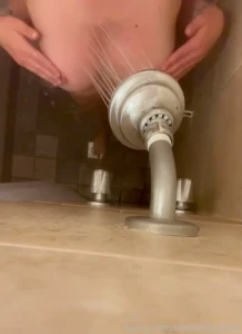 Rubbing my titties in the shower pov if you re looking over the stall