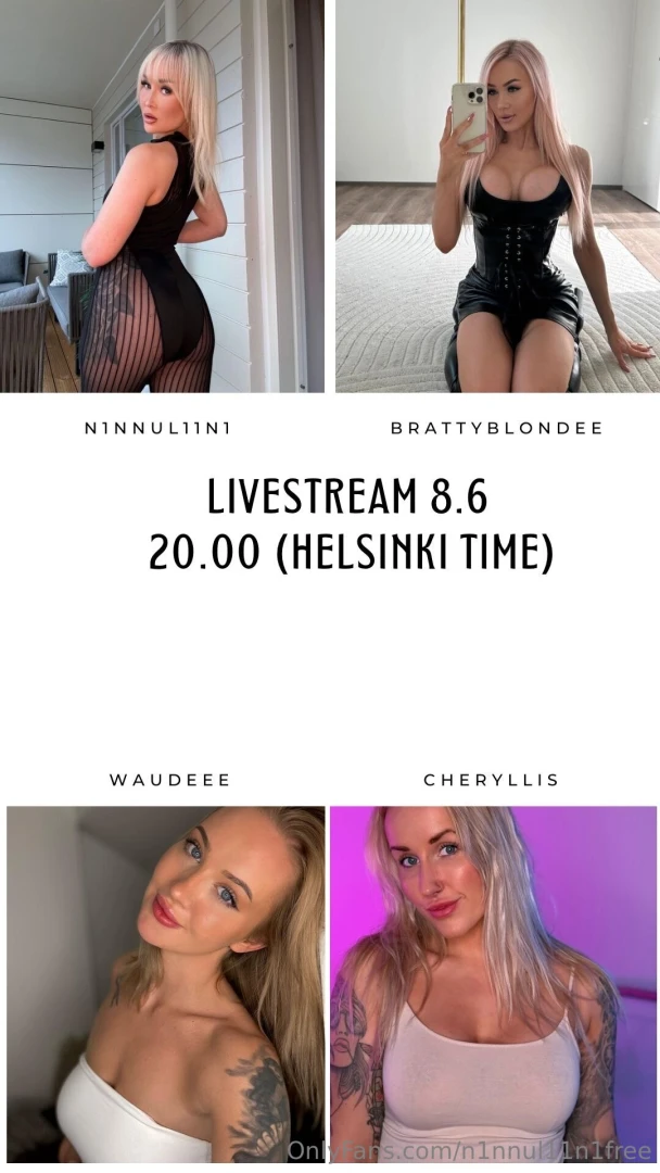T n n klo 20 00 ilmainen livestream n1nnul11n1 tilill 4 kaunista 