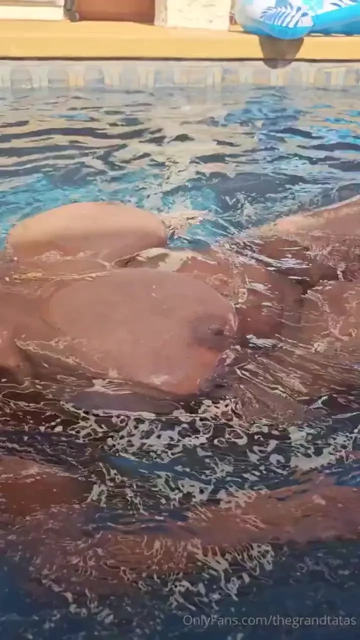 Summertime pool time again gotta keep the tatas cool part 1 