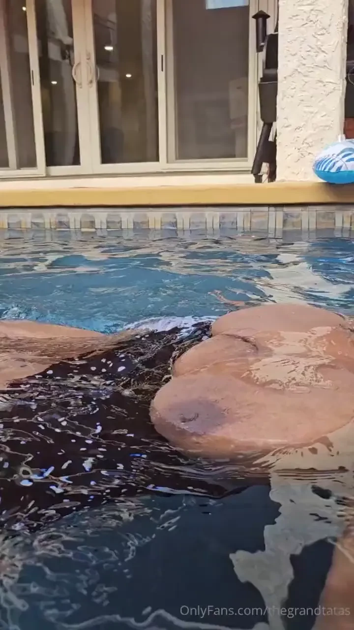 Summertime pool time again gotta keep the tatas cool 