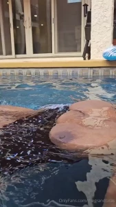 Summertime pool time again gotta keep the tatas cool