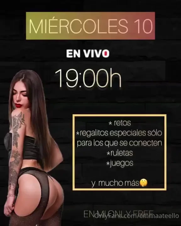 Esta semana nos vemos el mi rcoles a las 19 00h en directo te lo vas a 
