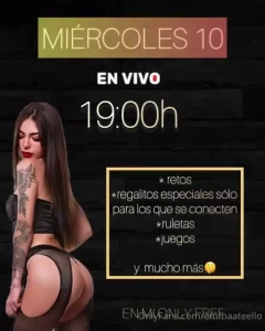Esta semana nos vemos el mi rcoles a las 19 00h en directo te lo vas a