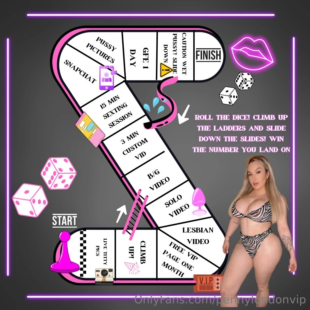 Do you wanna play squirts and ladders with me tip 10 per roll and see 