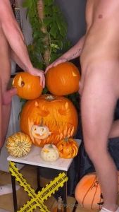 Getting into the spooky spirit loved being balls deep in the pumpkin