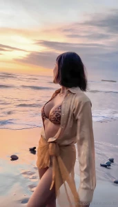 Admiring a breathtaking sunset always mindful that behind every part 1