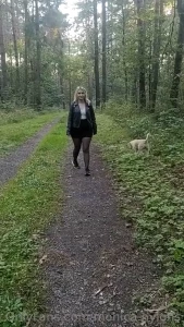 Sensual show part 5 i show you my nylon leather skirt and highells in part 1