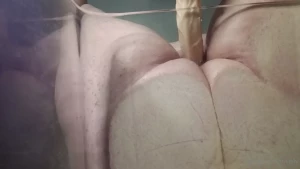 The original dildo video from underneath angle with my see through