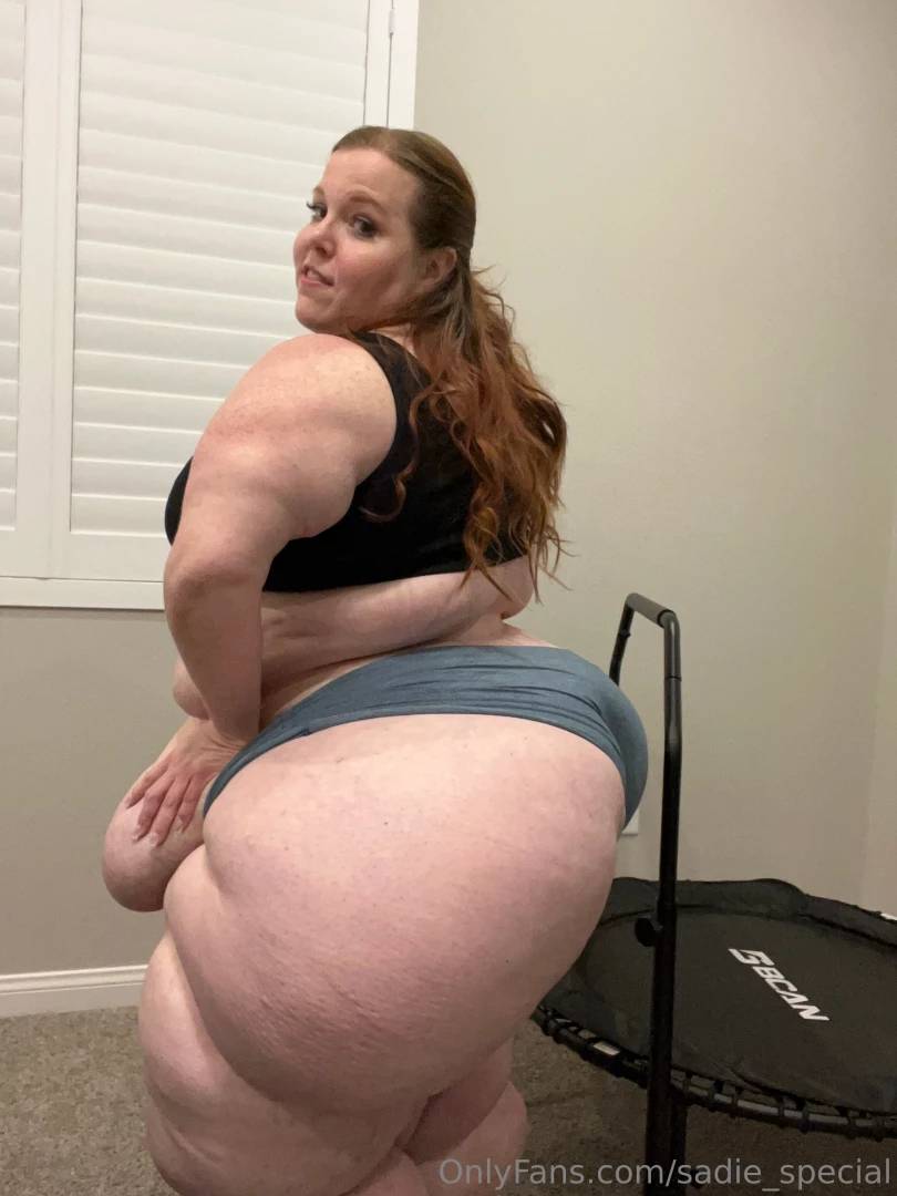 Some cute pics before my extreme belly jiggle on the mini trampoline 