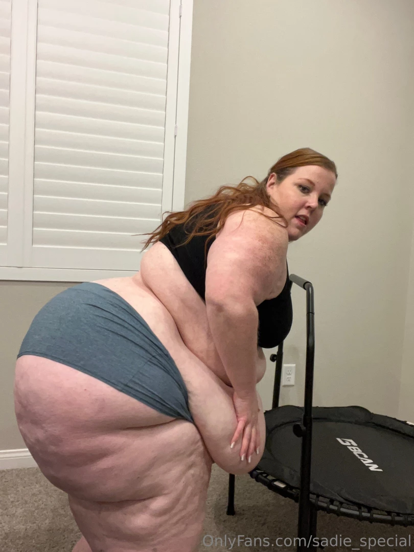 Some cute pics before my extreme belly jiggle on the mini trampoline part 14 