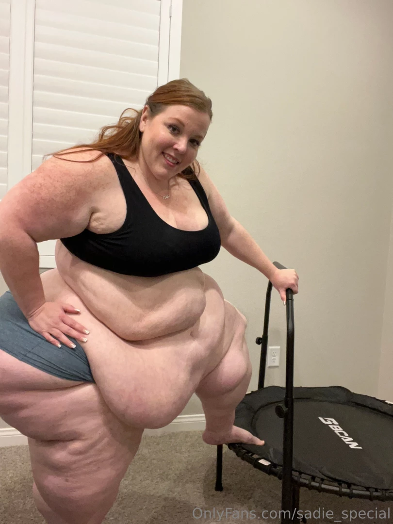 Some cute pics before my extreme belly jiggle on the mini trampoline part 9 