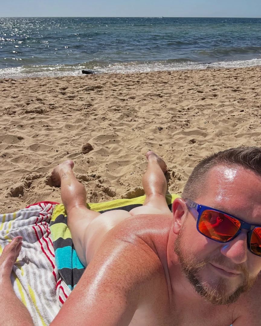 A great day with mates at the nude beach - but always moisturiser part 1 