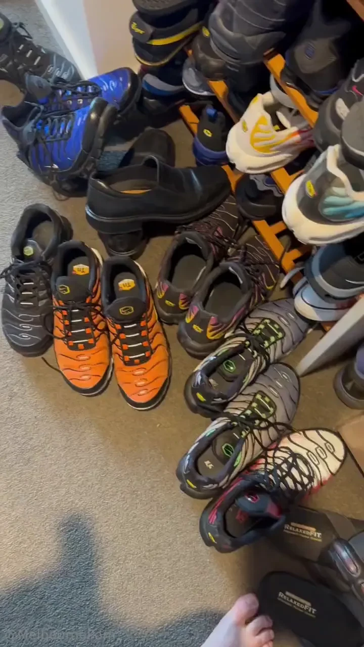 Anyone wanna cum organise my sneakers 