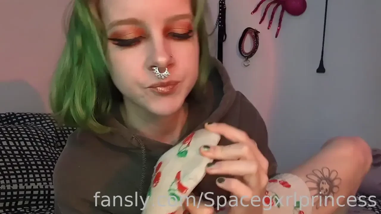 New video licking my socks spitting on them a little bit and tasting 