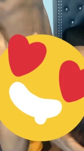 First i grab that thick cock and kiss on it then i lick it up and down