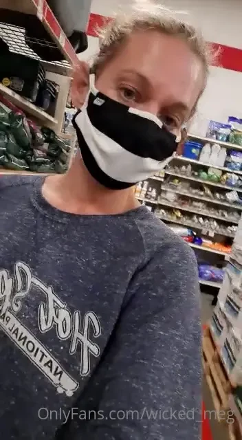 Don t mind me just showing my tits in the store 
