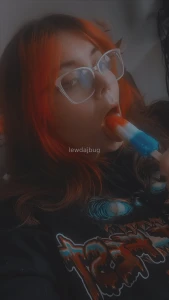 Hmm wish it was you i was sucking on instead of this popsicle