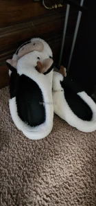 Who wants to buy my smelly cow slippers they are sp freaking cute and part 1