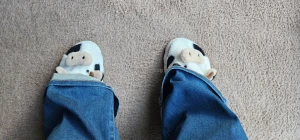 Who wants to buy my smelly cow slippers they are sp freaking cute and part 3