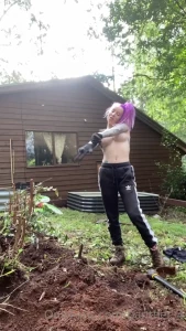 I got super dirty today working in the yard