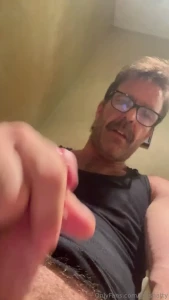 Daddy jerks and talks dirty filming a super hot scene with a super hot