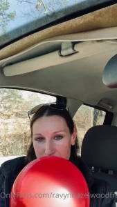 Love playing with balloons in the car