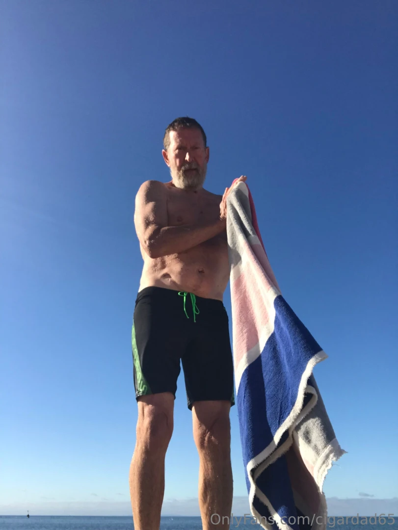 Dad went for an early morning christmas day swim at the beach part 1 