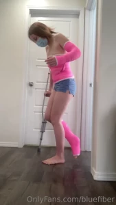 Arms torso foot covered in pink having so much fun playing in these