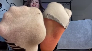 I pull of my smelly socks sniff amp suck them while describing my