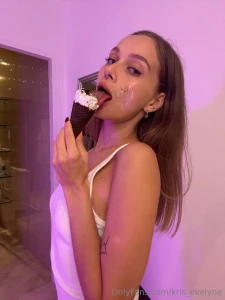 Got a little messy with ice cream does white suit me