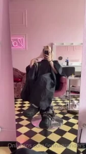 In this video i am in a trendy hair care salon where i take care of my